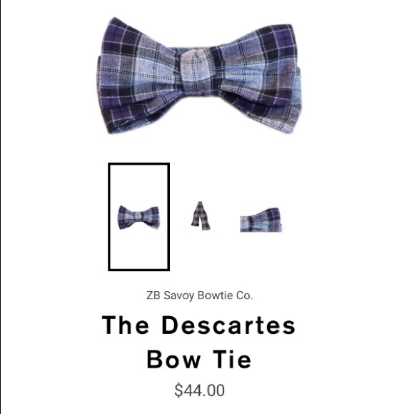 ZB Savoy Black Grey Purple Striped Bow Tie - Picture 4 of 8